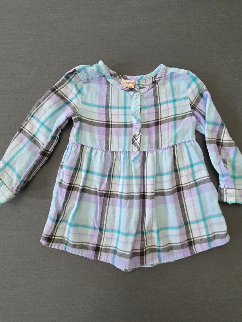 Long-sleeved flannel-like dress by Jumping Beans - 3T